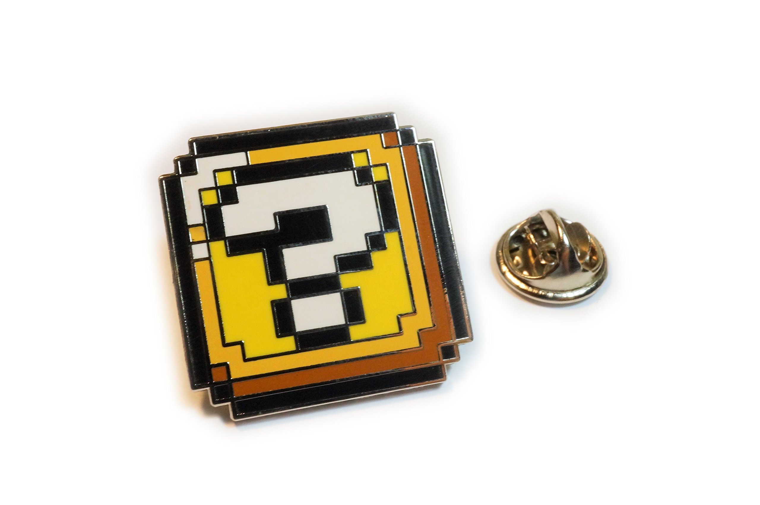 Super Mario World ? QUESTION BLOCK BOX Pixel SNES Hat Jacket Tie Tack Lapel Pin