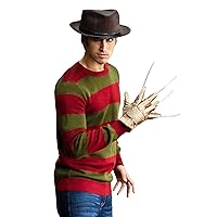 Nightmare on Elm Street Freddy Krueger Striped Sweater, Halloween Horror Movie Character Ugly Sweater