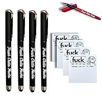 Fresh Outta Fucks Pad and Pen, Funny Sticky Notes and Pen Set, Snarky  Novelty Office Supplies, White Elephant Gifts for Friends, Co-Workers, Boss