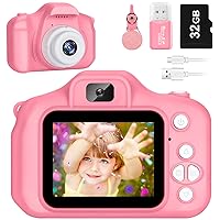 Kids Camera for Boys and Girls, SINEAU Digital Camera for Kids Toy Gift, Toddler Camera Birthday Gift for Age 3 4 5 6 7 8 9 10 with 32GB SD Card, Video Recorder 1080P IPS 2 Inch
