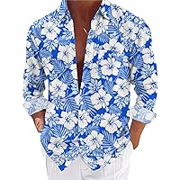 Hawaiian Shirts for Men Big and Tall Funny Summer T-Shirt Beach Oversized Button Plus Size Western Novelty Costume