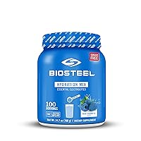 BioSteel Zero Sugar Hydration Mix, Great Tasting Hydration with 5 Essential Electrolytes, Blue Raspberry Flavor, 100 Servings per Tub