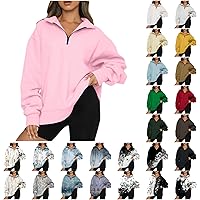 Quarter Zip Sweatshirts For Women Casual Trendy Tunic Pullover Sweater For Women Warm Plus Size Womens Fall Fashion 2023