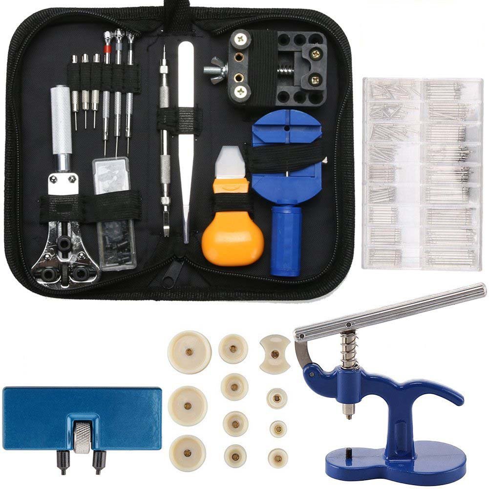 Professional Watch Repair Tool Kit - 499pcs Watch Case Press Battery Replacement Watch Back Case Opener