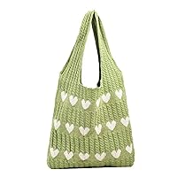 Heart tote bag，Heart Crochet Tote Bag,Heart Knit Tote Bag, knitted tote bag,Heart shaped knitted handbag