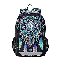 ALAZA Laser Dreamcatcher Rainbow Bohemian Laptop Backpack Purse for Women Men Travel Bag Casual Daypack with Compartment & Multiple Pockets