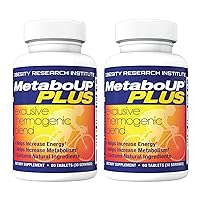 Lipozene MetaboUP Plus - 2 60 Ct Bottles - Thermogenic Weight Loss - Energy Booster Pills