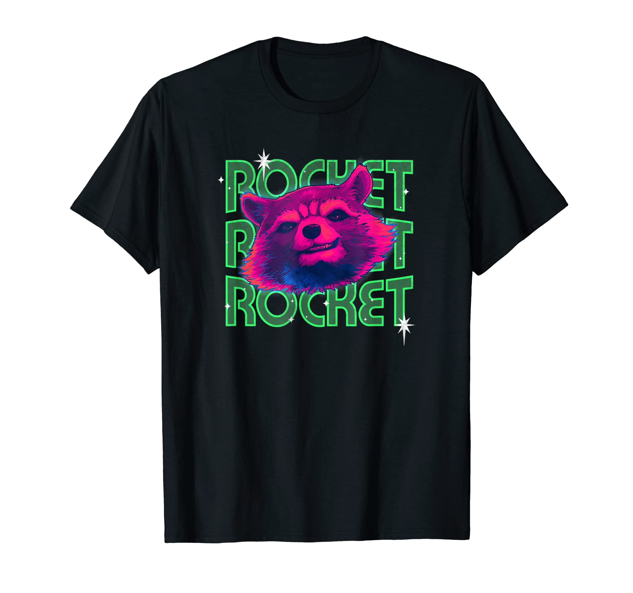 Marvel Guardians of the Galaxy Vol. 3 Vintage Rocket Stack T-Shirt