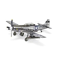 North American P51-D Mustang Plastic Model Kit, 96 months to 1188 months, Small, Clear, 147 pieces