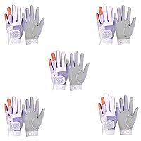 GH Women's Leather Sports Golf Gloves Five Pairs - Plain Both Hands
