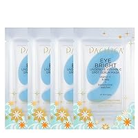Pacifica Beauty Eye Bright Vitamin C Spot Serum Mask, Under Eye Patches, Brightening, Moisturizing, Plumping for all Skin Types, Plant-Based, Vegan + Cruelty Free, Blue, 4 Count