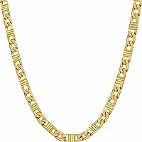 LIFETIME JEWELRY Designer Diamond Cut Link Chain Necklace 24k Real Gold Plated
