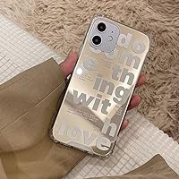Letter Makeup Mirror Phone Case for iPhone 12 13 11 Pro MAX Mini XR X XS 7 8 Plus SE 2 Soft TPU Silicone Shockproof Cover,Letter,for iPhone SE 2020