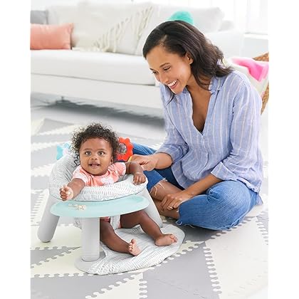 Skip Hop 2-in-1 Sit-up Activity Baby Chair, Silver Lining Cloud