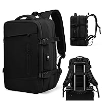 VGCUB Large Travel Backpack,Carry on Backpack for Women Men Airline Approved Gym Backpack Waterproof Business Laptop Daypack Expandable, Black