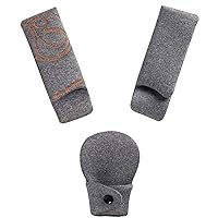 Car Seat Strap Cover Set for Baby Kids Seat Belt Covers with Crotch Pad Back Anti-Slip Design for Car Seats Pushchair Stroller (Large (7.5”L), Gray)