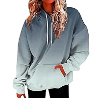 Women's Fashion Hoodies & Sweatshirts Long Sleeve Drawstring Hoodies Western Tie Dye Print Oversized Fall Tops Clothes