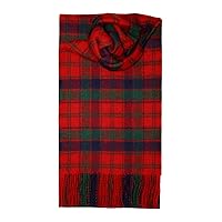 Robertson Red Tartan Scarf Modern Lambswool