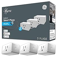 CYNC Indoor Smart Plug, Matter Compatible, Bluetooth and Wi-Fi Outlet Socket, Compatible with Alexa and Google Home, Voice Control Outlet (3 Pack)