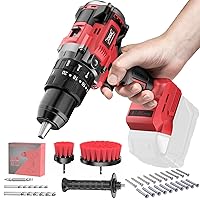 Cordless Drill Set for Milwaukee M18 Battery, 20+3 Torque Setting Power Drill Driver Set, 1/2 Inch Keyless Chuck Brushless Compact Driver/Drill Kit Tool (Battery Not Included)