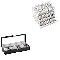 Jewelry Box Bundle with 6 Slot Watch Box