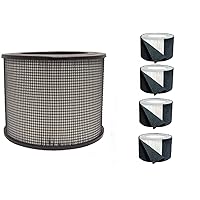 Replacement HEPA Filter & Carbon Pre Filter Kit For Honeywell 50250 50250-S OEM Part Number 24000 (1 HEPA + 4 Carbon Pre-Filter)