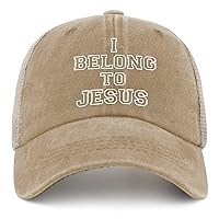 I Belong to Jesus Hat for Womens Baseball Caps Low Profile Washed Workout Hat Light Weight
