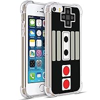 Game Case for iPhone 5S, Hard PC+TPU Bumper Clear Protective Case Compatible with iPhone 5/5S/SE (Not fit iPhone SE 2020) - Retro Game