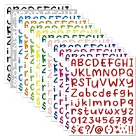 972 Alphabet Stickers 12 Sheets Letter Stickers,1 inch Vinyl Self-Adhesive Sticker Letters, Black Alphabets ABC Stickers and DIY Mailbox House