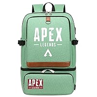 Classic Wear Resistant Bookbag APEX Legends Travel Backpack with Lunch Bag and USB Charging Port