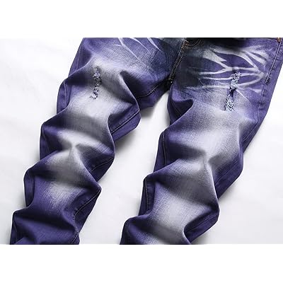 JUNBAOSS Men's Slim Fit Stretch Jeans Ripped Skinny Jeans for Men,  Distressed Straight Leg Fashion Comfort Flex Waist Pants