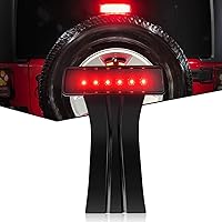 Nilight LED Third Brake Lights High Mount Stop Tail Light with Smoked Lens for 2007-2018 Wrangler JK, 2 Years Warranty