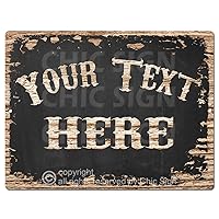 NAME'S Your Text Here Custom Personalized Chic Sign coaster Rustic Vintage style Retro Kitchen Bar Pub Coffee Shop 9