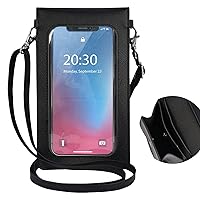 Ansxiy Phone Purse Crossbody for Women,Cellphone Crossbody with Shoulder Strap,Waterproof Phone Wallet Case with Clear Window up to 6.7 inch Phone