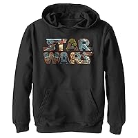 STAR WARS Boy's A New Hope Characters Logo Pull Over Hoodie