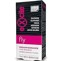 Excite Fly Orgasm Enhancer Clitoris Clitoral for Women Damiana Guarana Maca Arginina Ginseng Ginko Biloba Potency Orgasmic Drop Cream Sexuales 0.67fl oz / 30ml