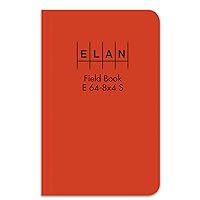 Elan Publishing Company - E64-8x4S Org E64-8x4S SewnField Surveying Book 4 5/8 x 7 1/4 Orange Stiff Cover