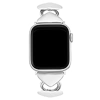 Anne Klein Heart Link Chain Bracelet for Apple Watch Secure, Adjustable, Apple Watch Band Replacement, Fits Most Wrists