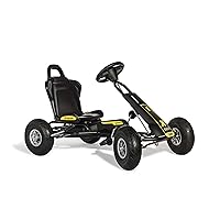 Ferbedo Go Kart at X-Racer 105007 Go Kart with Sound Steering Wheel and Air Tyres Black for Children from 3 to 8 Years Old
