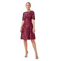 Adrianna Papell Women's Embroidered Lace Midi Dress