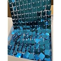 Blue Shimmer Wall Backdrop- 24 pcs Decorations Panel Glitter Bling Photo Background Backdrop for Birthday Decorations,Wedding & Engagement, Anniversary Décor (Blue - 24 pcs)