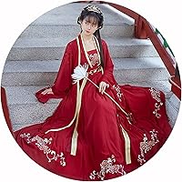 han-fu Women's Traditional han-fu Dress Chinese Vintage Costume Long Sleeve High Waist Swing Skirt Carnival Party