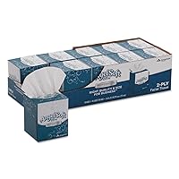 Angel Soft 4636014 ps Ultra Facial Tissue, 2-Ply, White, 7 3/5 x 8 1/2, 96/Box, 10 Boxes/Carton