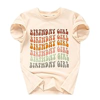 Birthday Girl Shirt Baby Girl Birthday Tee Letter Short Sleeve Top Cake Smash Outfit Clothes