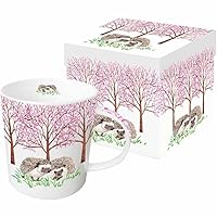 Paperproducts Design Decorative Bone China Mug Gift Box Set - Beverages, Hot, Cold Drinks, Tea – Artistic Designs, Decorated Mugs – 13.5 Ounces, Patti Gay/Two Can Art Hyde Park Hedgehogs Design