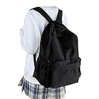 Classic Basic Black Backpack For Women,Waterproof High School Bookbag,Lightweight Casual Travel Daypack,College Backpack Men,Middle School Bag For Girls Boys