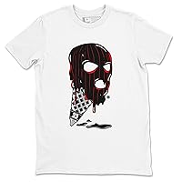 4s Bred Reimagined Design Printed Ice Cream Mask Sneaker Matching T-Shirt