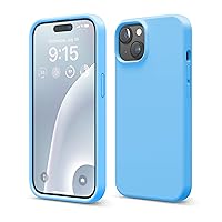 elago Compatible with iPhone 15 Case, Liquid Silicone Case, Full Body Protective Cover, Shockproof, Slim Phone Case, Anti-Scratch Soft Microfiber Lining, 6.1 inch (Ocean Blue)