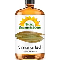 Sun Essential Oils - Cinnamon Leaf Essential Oil 16oz for Aromatherapy, Diffuser, Calming, Relieves Pain
