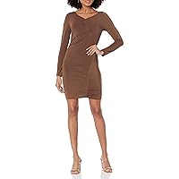 The Drop Women's Estaa Ruched Front Mini Dress